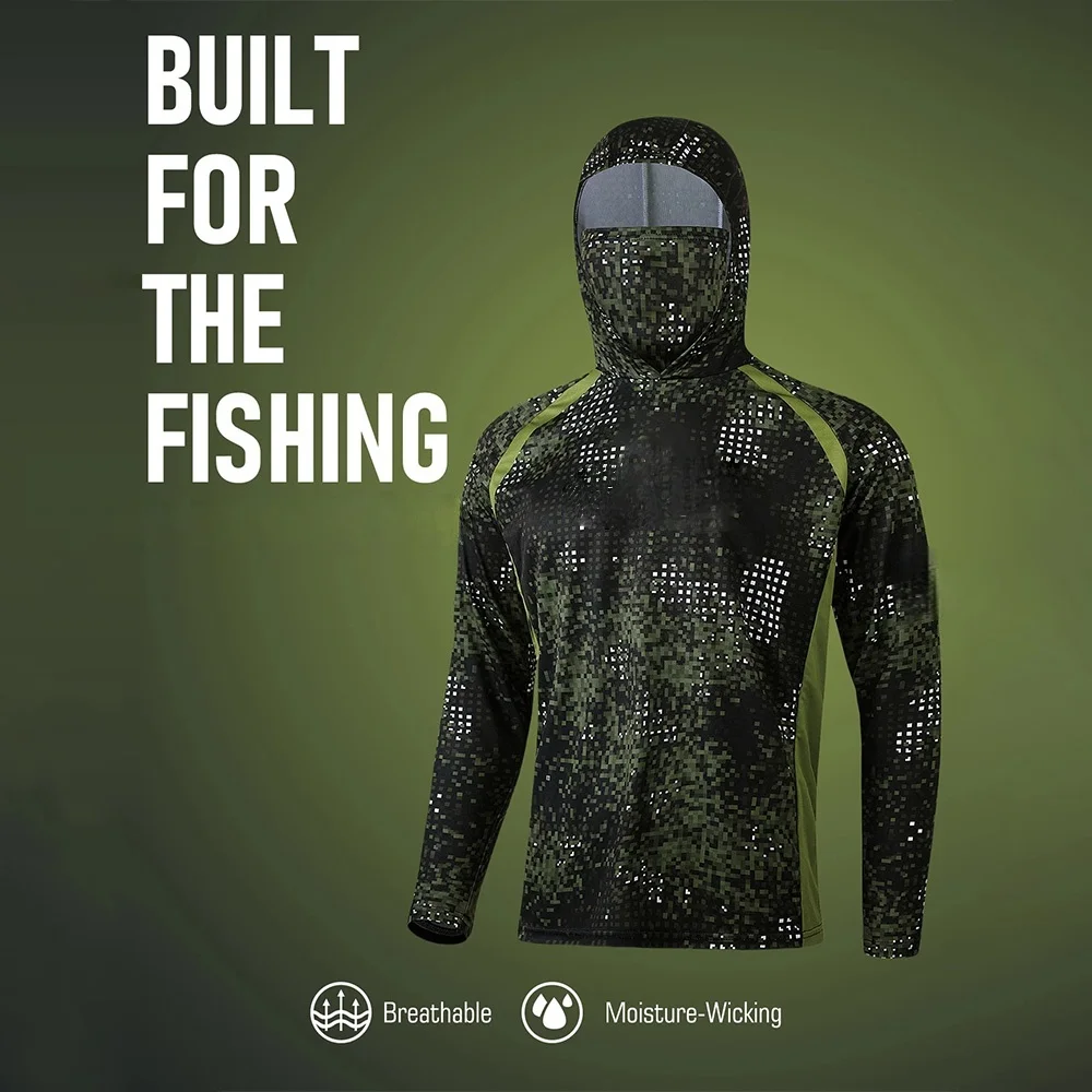 Fishing Shirt Uv Protection - Vêtements de pêche pour hommes, chemise