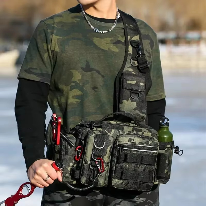 Fishing Belt - Sac banane tactique d'extérieur pour camping,