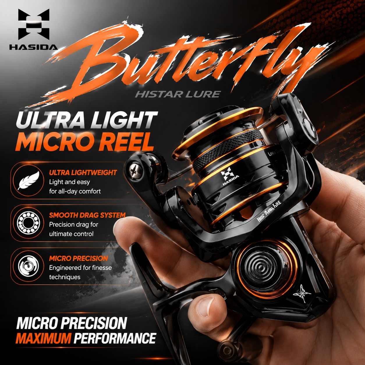 Kastking Reel Zephyr - Moulinet de pêche spinning ultraléger HASIDA