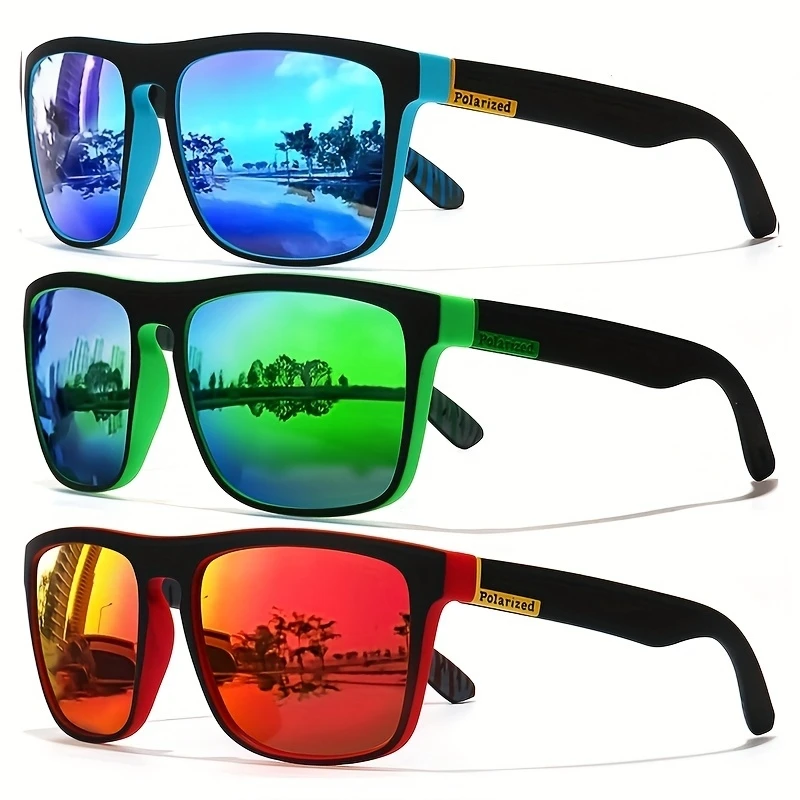 Fishing Sunglasses Polarized - 1/3 pièces, lunettes de soleil carrées