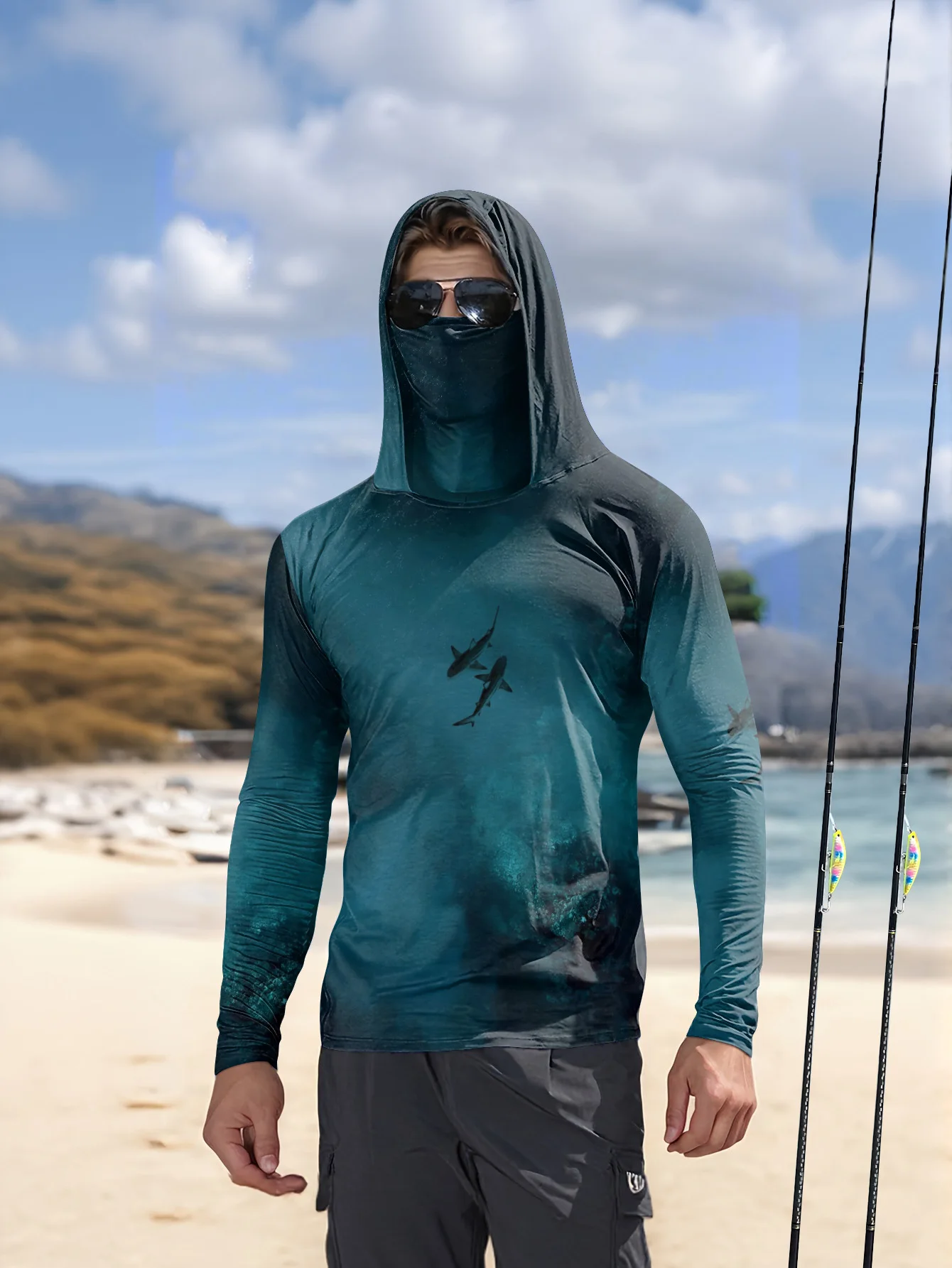 Sweat à capuche de pêche pour  - Fishing Mask Sun Protection avis et prix